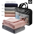 thumbnail image 2 of Naiser 100% Cotton Weighted Blanket - 15 Pounds, Calm Sleeping, Quilted Cover, 48" x 72", Blush, 2 of 10