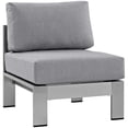 thumbnail image 4 of Ergode Shore 6 Piece Outdoor Patio Aluminum Sectional Sofa Set - Silver Gray, 4 of 5
