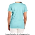 thumbnail image 3 of Playera Fruit Of The Loom para Mujer, Cuello V Manga Corta Azul Claro Talla  M, 3 of 4