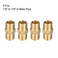 thumbnail image 3 of Brass Pipe Fitting Hex Nipple, 1/8" x 1/8" G Male Pipe Brass Fitting  4pcs, 3 of 5
