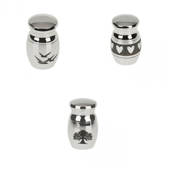 3pcs árbol de + Del Del La Cremación cineraria cineraria cineraria Colgante Tarro Cenizas Yotijar Urna de cremación Love Heart