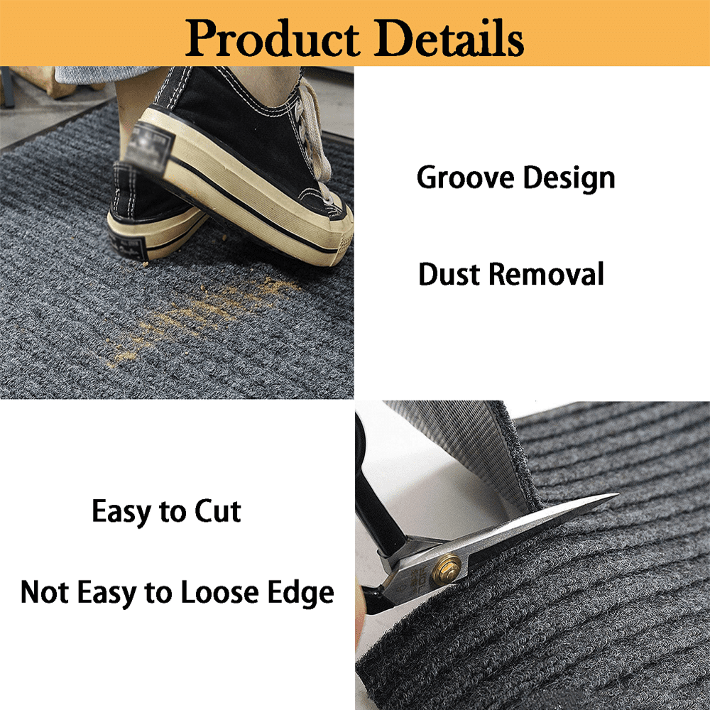 OVYEOFR Outdoor Mat, 32"x48" Indoor Doormat Non Slip, Soft and Absorbent Front Door Mat, Dirt Trapper Low Profile Entrance Mat, Entryway Rug, Floor Mat