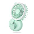 thumbnail image 2 of Mini clip de ventilador cuello colgante con luz ajustable de la escuela plegable gimnasio recargable deportes de deportes accesorios de pesca de camping verde Noticed HA012664-02B, 2 of 7