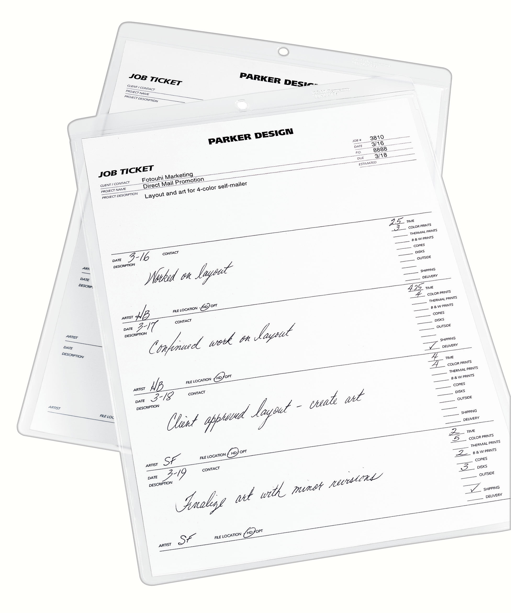 Avery Job Ticket Holders, 9" x 12", 10 Holders (75009)