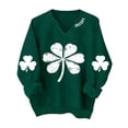 thumbnail image 4 of St Patricks Day Shirt Women Green Clover Print Sweatshirts Long Sleeve Crewneck Casual Shirts Irish Hoodies Top, 4 of 4