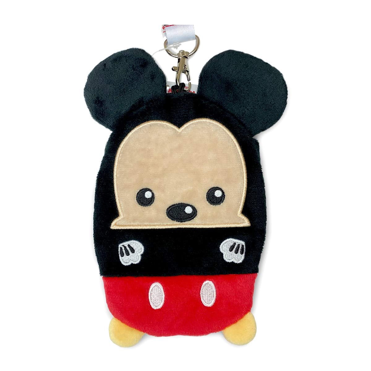 Disney Lanyards with ID Holder and Zip Pouch- Mickey and Minnie Mouse Plush Lanyards - Perfect Accessories and Keychain - 2 Pack