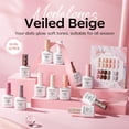 thumbnail image 6 of Modelones 15ml 12 Pcs Gel Nail Polish Set in Same Color Same Bottle Nude Pink Milky Beige Skin Tone Neutral Brown Bloodless Gel Polishing Set Spring Soak Gel Polish Set Nail Art, 6 of 9