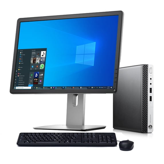 Restored Windows 11 Pro HP ProDesk Micro PC | Intel Core i5 Processor | 8GB RAM | 128GB SSSD | 19" LCD (Refurbished)