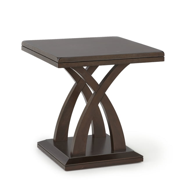 Jocelyn Square End Table in Espresso Cherry Wood