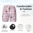 thumbnail image 3 of Naloa Easter Rabbit Print Men Swim Trunks with Compression Liner ,Board Shorts,Men's Swim Shorts with Drawstring and Elastic Waistband-Medium, 3 of 6