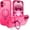 Hot Pink, variant on for iPhone 16 Case with Invisible Kickstand, [Compatible with Magsafe] Curly Wave Frame Design Magnetic Phone Case iPhone 16 Shockproof Protective Cover for iPhone 16 6.1", Hot Pink