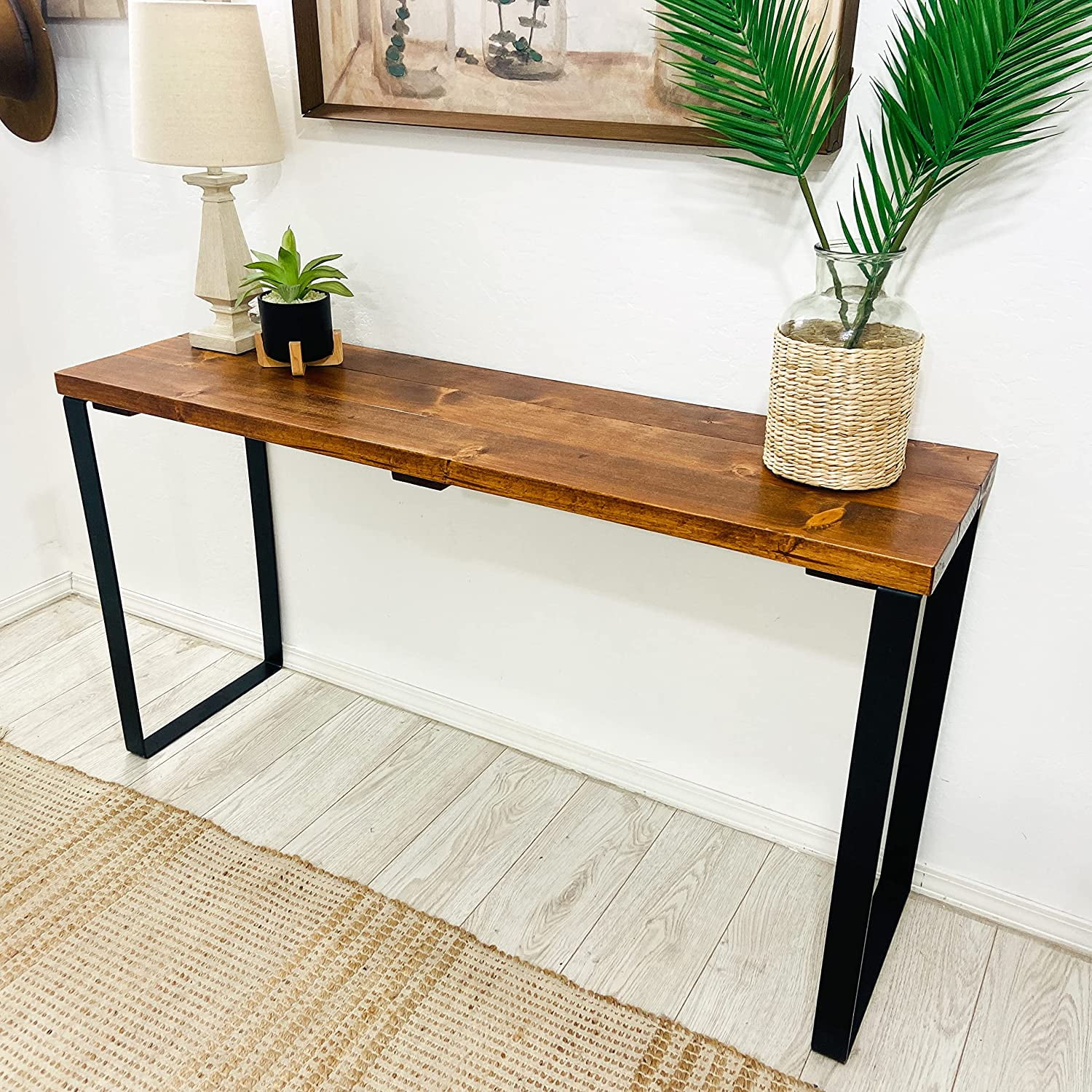 Barn Walls Foxy Brown Solid Wood Console Table, Accent Table, Bedroom ...