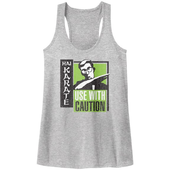 Hai Karate Green Chop Gray Women's Racerback Tank Top
