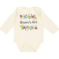 thumbnail image 3 of Inktastic Grannys Girl Bright Flowers Girls Long Sleeve Baby Bodysuit, 3 of 5