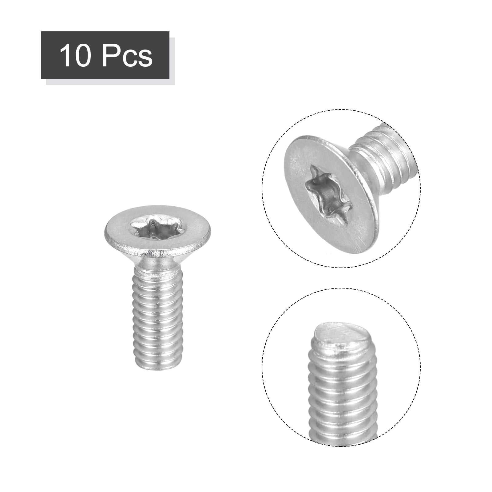 Lot De 10 Vis Torx De Sécurité M4x12mm – Inox, Tête Cylindrique, Pour Anti-effraction