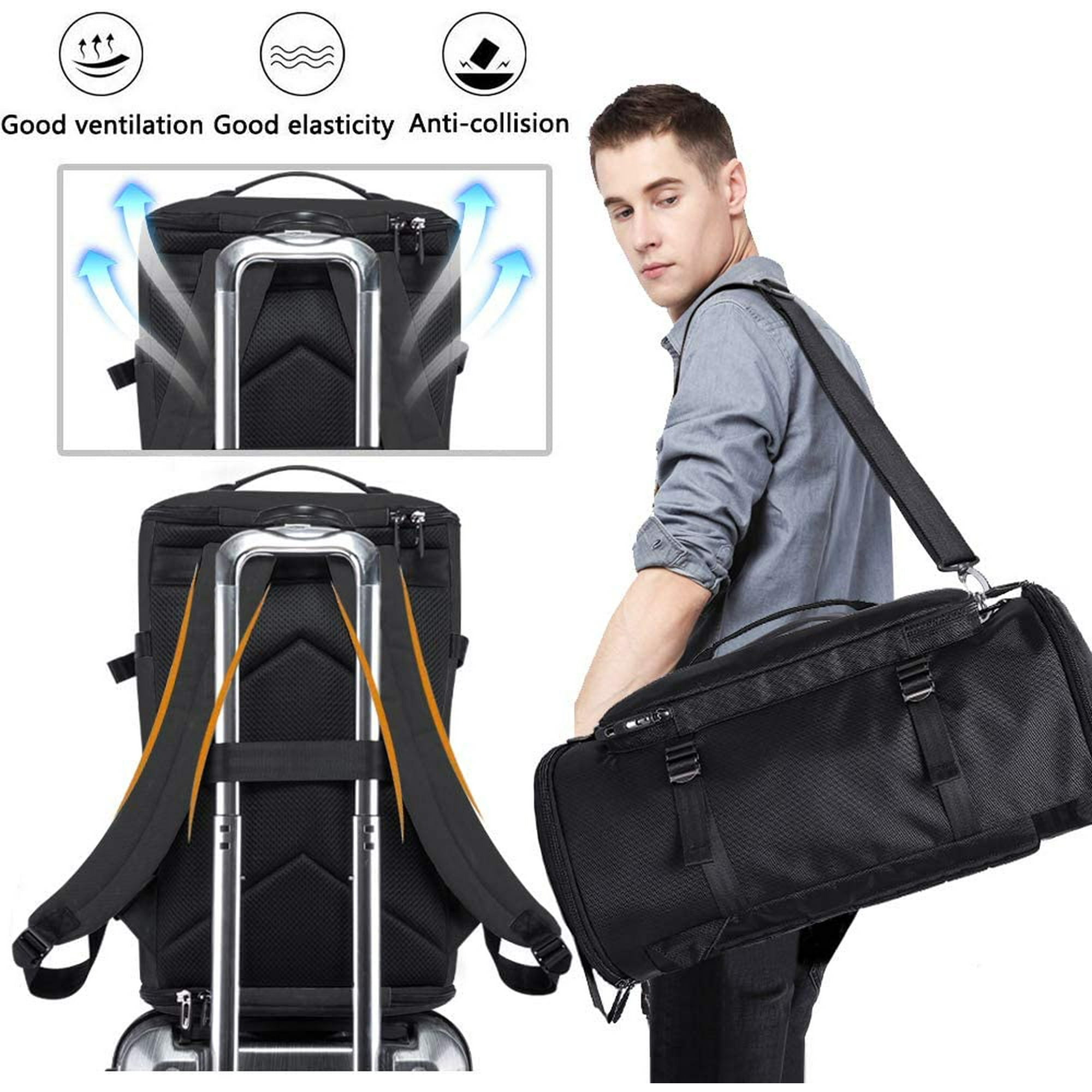 BANGE Sac à Dos de Voyage International Approuvé en Avion, Résistant à l'Eau, pour Ordinateur Portable 17, Grand Format Affaires pour Homme