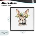 thumbnail image 4 of Stupell Industries Cottage Woodland Rabbit Flower Crown Black Framed Giclee Art, 12 x 12, by Roozbeh, 4 of 8