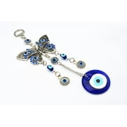 Butterfly Design Blue Evil Eye Wall Art Decor Hanging Ornament Amulet for Protection Blessing Gifts-003
