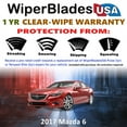 thumbnail image 2 of 2017 Mazda 6 Beam Wiper Blades Wipers w/1yr Warranty (Set of 2), 2 of 5
