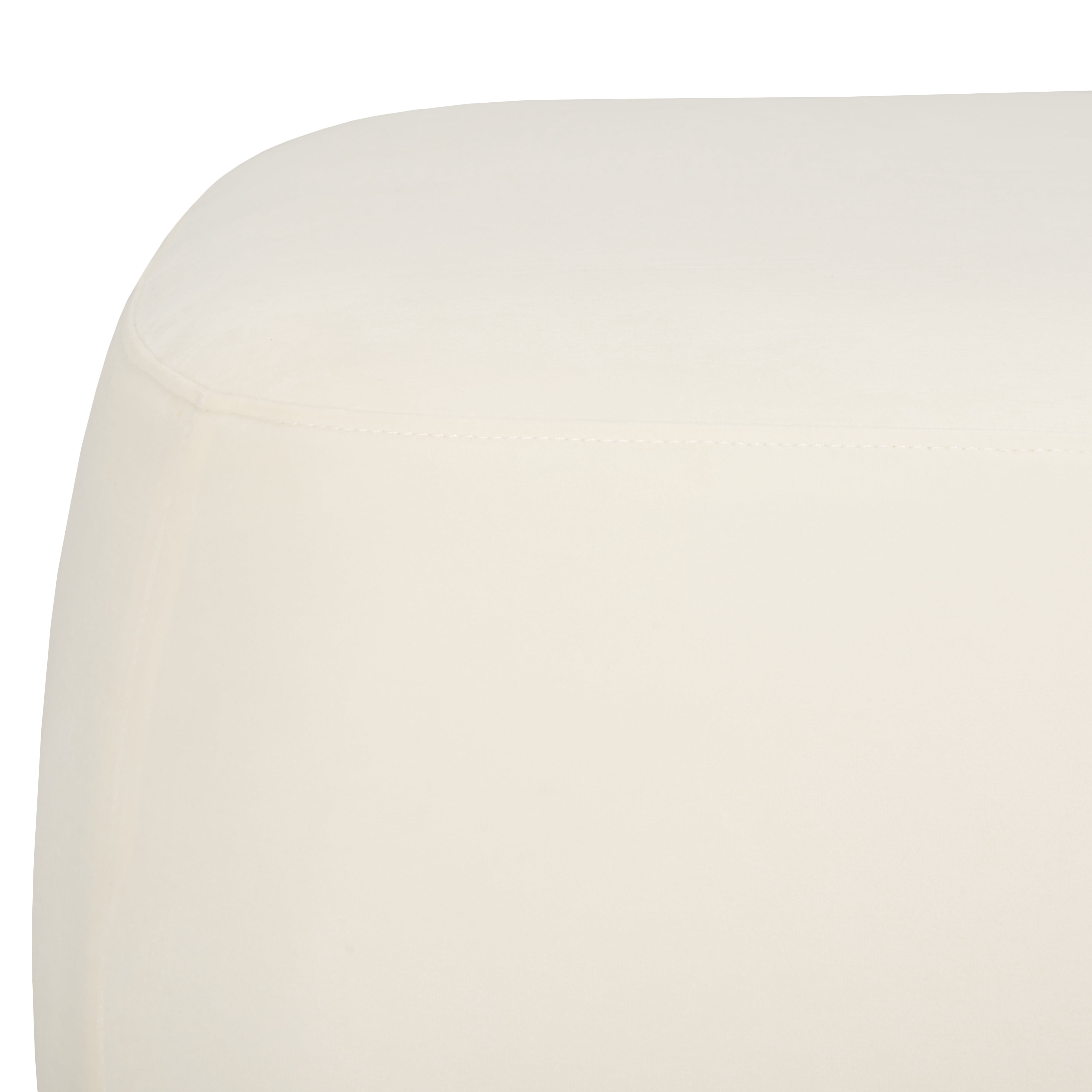 SAFAVIEH Whitley Modern Style 50 in. Rectangular Ottoman, Cream ( 50 in. W x 23.6 in. D x 17.3 in. H)