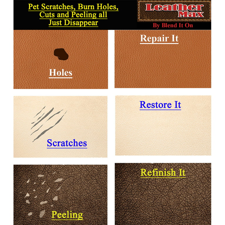 Leather Repair Kit/Leather Color Kit/Cleaner / Color Restorer/Sponge  Applicator (Leather Repair) (Vinyl Repair) (Leather Dye) (British Tan) 