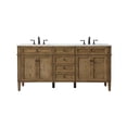 thumbnail image 3 of Elegant Decor Park Avenue 72" Aluminum MDF Double Bathroom Vanity in Driftwood, 3 of 8