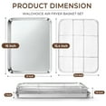 thumbnail image 6 of Walchoice Air Fryer Basket for Oven, 16” x 12” Stainless Steel Air Fryer Pan and Tray, Nonstick Crisper Tray for Frying Baking Roasting Cooling, Dishwasher Safe, 6 of 8