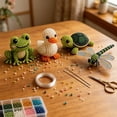 thumbnail image 3 of 3D Beaded Animal Kit, DIY Bead Craft Set for Adults, 3D Beaded Pond Friends Making Kit, 3 of 9