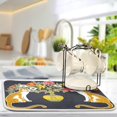 thumbnail image 5 of FREEAMG Dish Drying Mat Beautiful Vintage Tiger Chinoiserie Style Kitchen Dish Pads Super Absorbent Microfiber Dish Drying Rack Pads Safe Heat-resistant Kitchen Counter Mat,18x24 Inch, 5 of 7