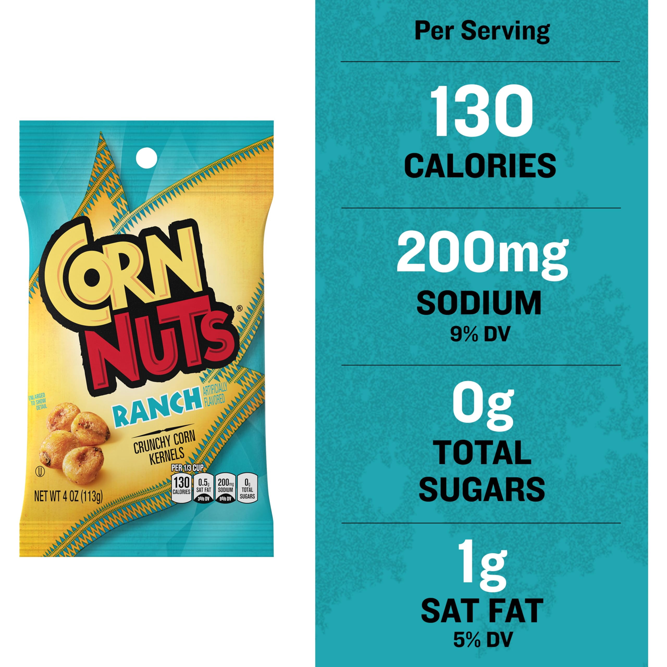 Corn Nuts Flavored Snack, Ranch, 4 Ounce (Pack of 12)