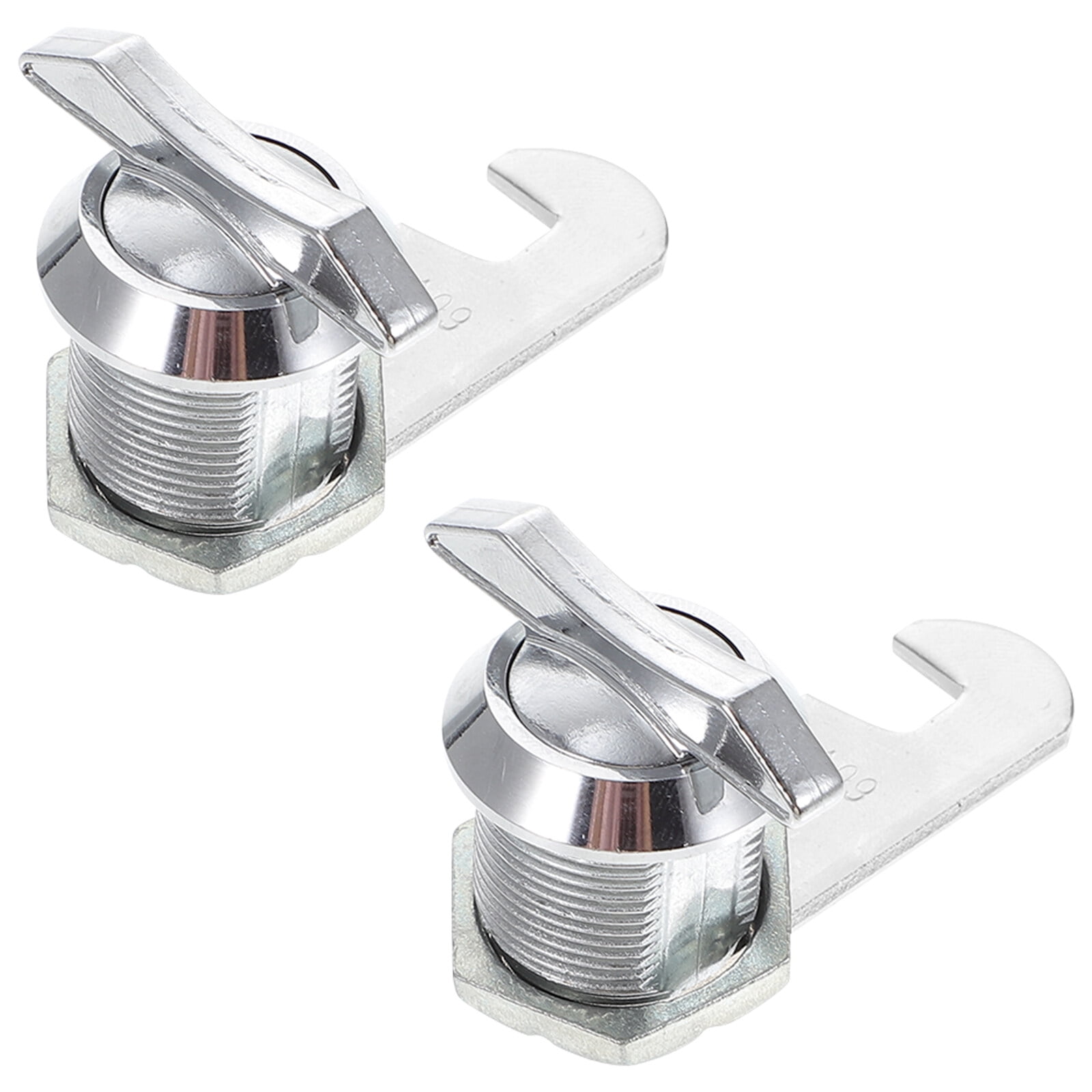 Set of 4 Security Drawer Lock Metal Kitchen Cabinet Locks Toolbox Silver