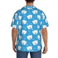 thumbnail image 3 of Honeii Cute Polar Bear for Men's Short-Sleeved Button-Up Collared Shirt Featuring A Pocket, Perfect for Beach Vacations, And Travel Adventures.-4X-Large, 3 of 5