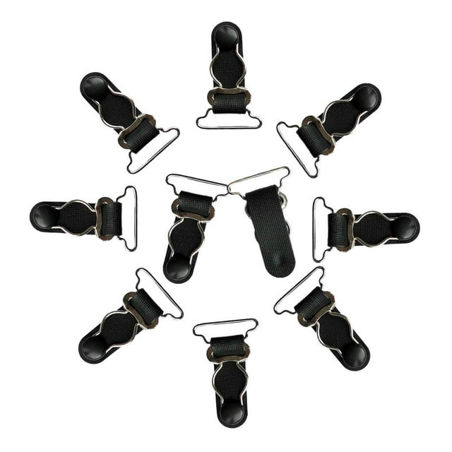 10/set Womens Garter Belt Grips Hooks Medias Tirantes Corset Clips - Blanco, 26mm Colcomx Liga de tirantes