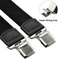 thumbnail image 2 of Buyless Fashion Heavy Duty 2 Pack Suspenders for Men - 48" Adjustable Straps 1 1/2" - X Back with Strong Clips - 5144-2-Black, 2 of 7