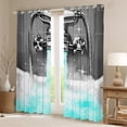 thumbnail image 2 of Erosebridal Glitter Showerhead Curtains for Living Room,Dreamy Princess 30%-50% Blackout Curtains Set of 2 (38x45),Teal Grey Curtains and Drapes (38x45),Bling Bedroom Decoration, 2 of 6