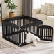 thumbnail image 2 of Parque para perros de 4 paneles de 24" | Valla segura para mascotas para interiores y exteriores | Plegable y portátil | 35 x 35 x 24 pulgadas, ideal para perros pequeños y medianos | Fácil, 2 of 8