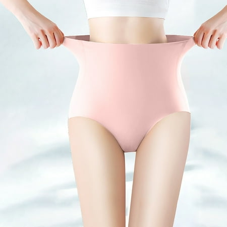 

HWRETIE Panties for Women Plus Size Clearance Women s Abdomen High Waist and Hip Lift Comfortable Body Breathable Underwear Briefs Flash Picks Pink XL