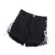 thumbnail image 3 of Pantalones cortos de mezclilla para mujer Pantalones cortos sueltos de Jean para niña Pantalones ajustados de cintura alta, Negro, L sidaley AP001242-07B, 3 of 7