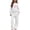White, variant on Tbopshirt Girls Hoodie and Pants Set Hooded Long Sleeve Fleece Lined Warm Solid Color Wide Leg Pants Fall Winter Casual Sport Wear 2-Piece Outfit 5-14 Years
