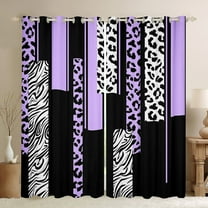 Castle Fairy Leopard Zebra Print Curtains Pack of 2 (42x84 Each) for Female Men Adults,Abstract Animal Print Curtains Blackout,Vintage Aesthetic Bedroom Curtains,Lightweight Room Decor