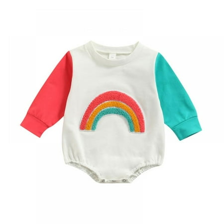 

Bullpiano 0-18M Clothes Baby Girl Boy Hoodie Romper Long Sleeve Sweatshirt Onesie Outfits