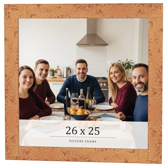 26x25 Frame Beige Real Wood Picture Frame Width 1.25 inches | Interior Frame Depth 0.5 inches |
