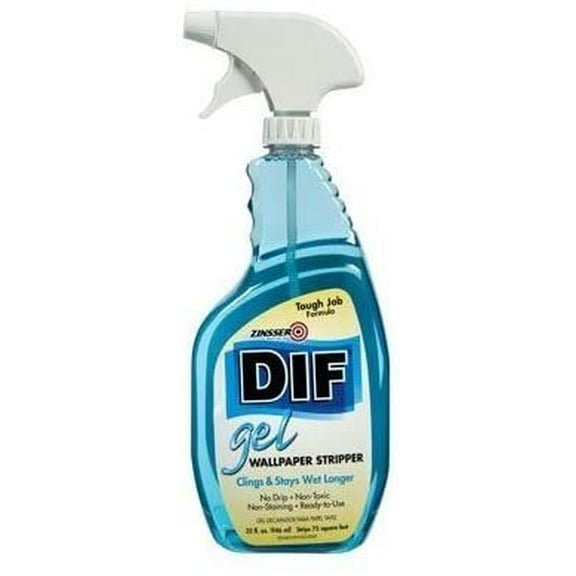 Zinsser DIF Gel Wallpaper Stripper - Non-Toxic, Fast-Acting, DIY - 1 Qt