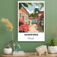 thumbnail image 2 of Salvador Brazil Travel Decorative Art Canvas – Brazil Canvas – Colorful Travel Wall Decor for Any Room – Makes a Thoughtful Gift, 2 of 5
