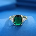 thumbnail image 3 of Mightlink Finger Ring Simple Styles All Match Shiny Stunning Visual Effect Ultra-Light Decorative Alloy Women Simulated Gem Stone Emerald Ring for Women, 3 of 6