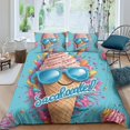 thumbnail image 1 of 3D Ice Cream Printed Comforter Cover Set Children Adult Unique Design Bedding Set Bedroom Decor,California King (98"x104"), 1 of 5