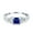 Blue Sapphire CZ, variant on Cushion Celtic Art Deco Engagement Ring CZ 925 Sterling Silver Size 8