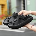 thumbnail image 4 of Unisex EVA Pillow Flip Flops with Adjustable Buckle, Classic T-Strap Sandals for Men & Women, Non-Slip Cushioned Sole, Lightweight Summer Slides, 4 of 14