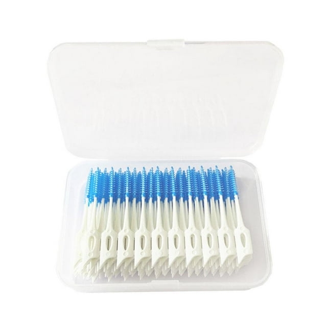 Limpiadores de dientes con cepillo inter de silicona 160x con tapa 85 CM Colcomx Flosser dental