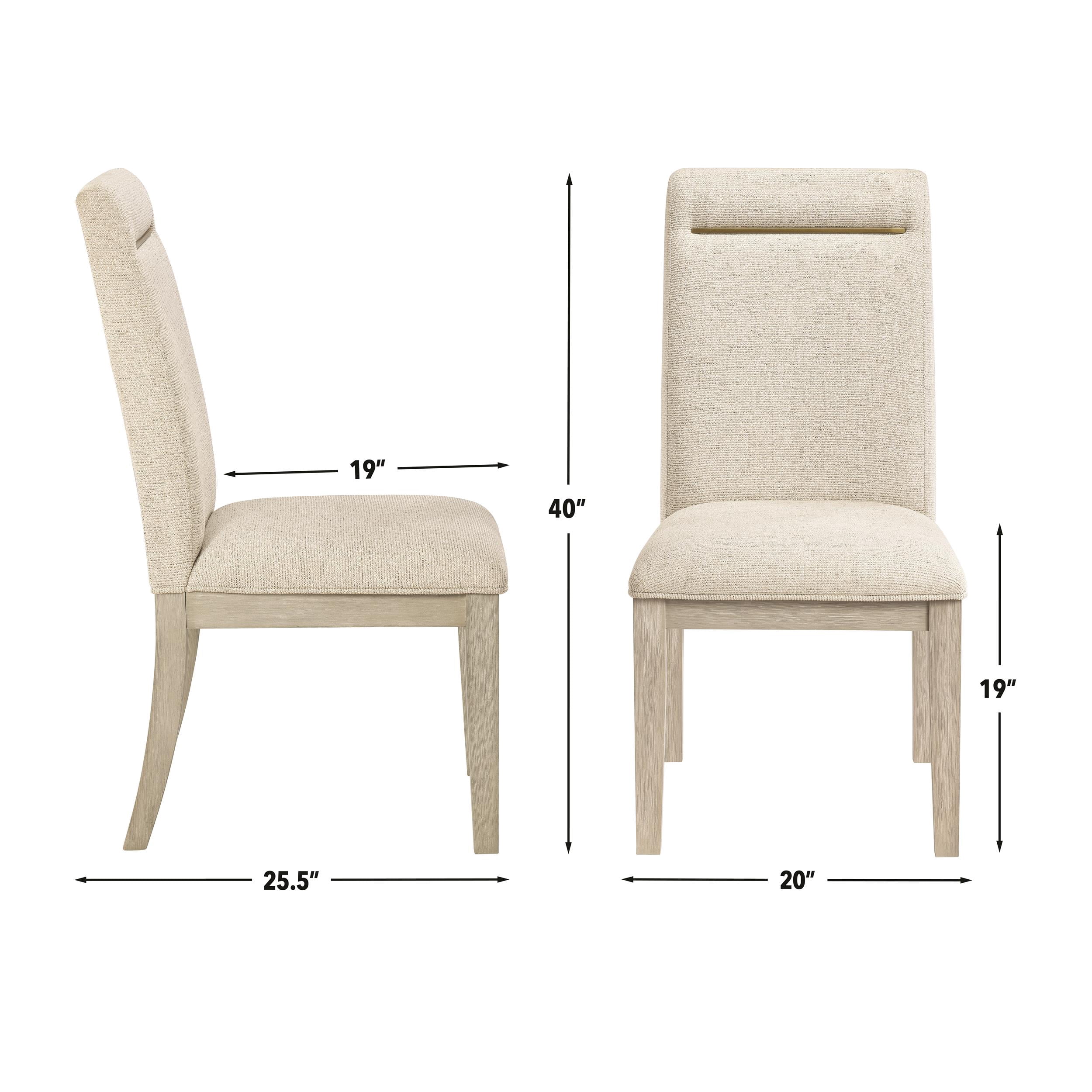 Steve Silver Garland Set of 2 Sand Finish Dining Side Chair
